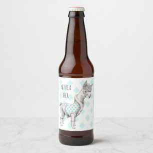 Étiquette Pour Bouteilles De Bière Étiquette de bouteilles de bière Alpaca (4 po x 