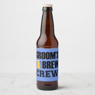 Étiquette Pour Bouteilles De Bière Étiquette de la bouteille de bière Groom's Brew Cr