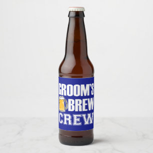 Étiquette Pour Bouteilles De Bière Étiquette de la bouteille de bière Groom's Brew Cr