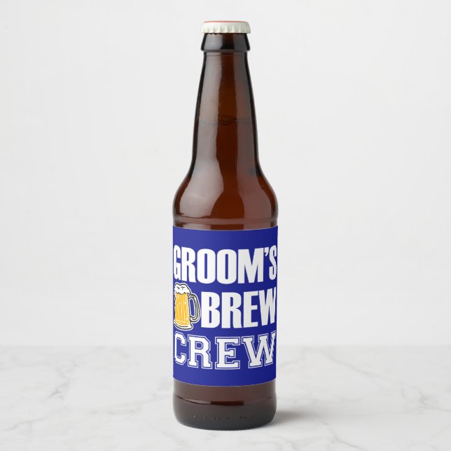 Étiquette Pour Bouteilles De Bière Étiquette de la bouteille de bière Groom's Brew Cr (Devant)