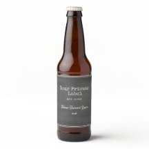Étiquette de vin privée Retro Black Chalkboard