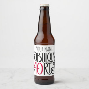 Étiquette Pour Bouteilles De Bière Fabuleux à 40 rouges