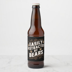 Étiquette Pour Bouteilles De Bière Facilement Distrait Par Les Ours Fierté Gay Des Ou