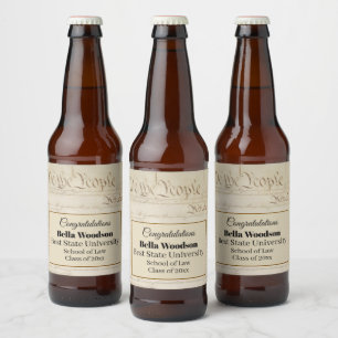 Étiquette Pour Bouteilles De Bière Faculté de droit Avocat Juriste diplômé Constituti