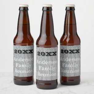 Étiquette Pour Bouteilles De Bière Famille Réunion Silver Stripe annuel Big Event