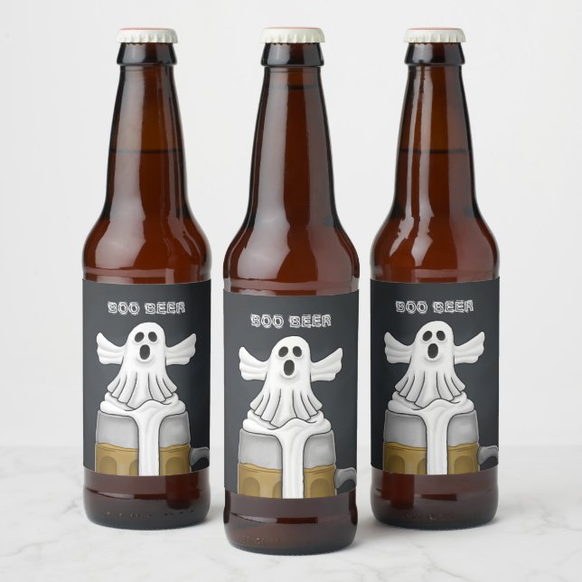 Étiquette Pour Bouteilles De Bière Fantôme Bouh (Bouteilles)