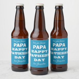 Étiquette Pour Bouteilles De Bière Fathers Day Dad Daddy Papa Custom Modern