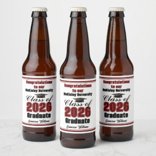 Étiquette Pour Bouteilles De Bière Fête de remise des diplômes de la promotion 2026 M