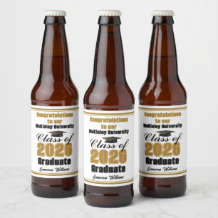 Étiquette Pour Bouteilles De Bière Fête de remise des diplômes de la promotion d'or 2