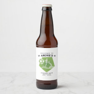 Étiquette Pour Bouteilles De Bière Fête de soccer Jour Pitthday