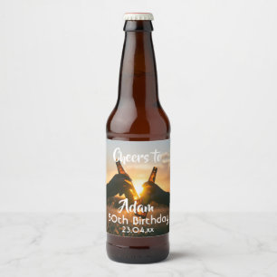 Étiquette Pour Bouteilles De Bière Fête du 50e anniversaire pour les gars encourage l