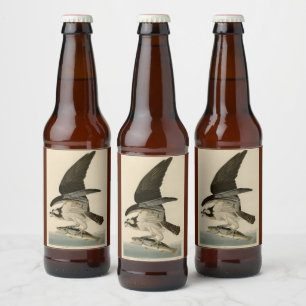Étiquette Pour Bouteilles De Bière Fish Hawk, Osprey, d'Audubon's Birds of America