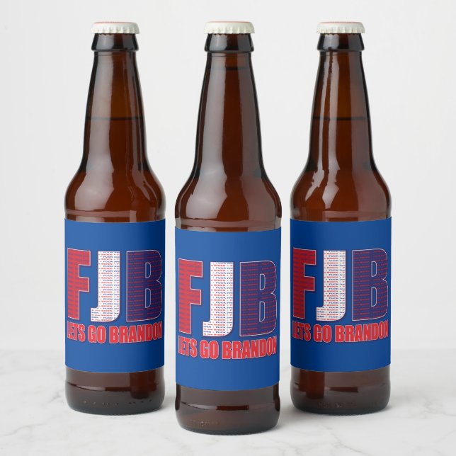 Étiquette Pour Bouteilles De Bière FJB Allons-y Brandon  (Bouteilles)