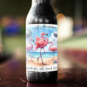 Étiquette Pour Bouteilles De Bière Flamenco ! Birday Beach Bash