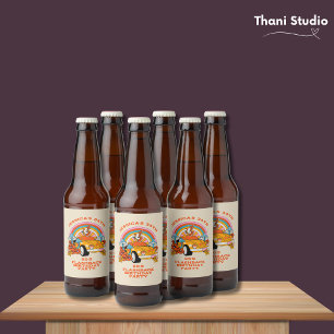 Étiquette Pour Bouteilles De Bière Flashback des années 80 Vintage Retro Anniversaire