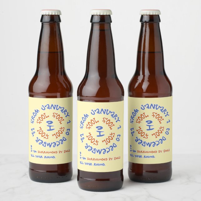 Étiquette Pour Bouteilles De Bière Folies toute l'année (Bouteilles)
