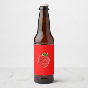 Étiquette Pour Bouteilles De Bière Fraise d'été
