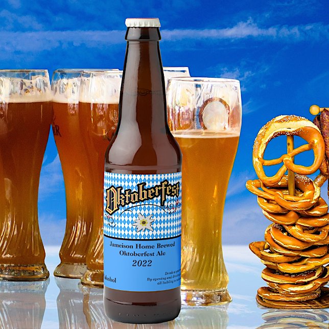 Étiquette Pour Bouteilles De Bière Fun Oktoberfest Home Brew (Créateur téléchargé)