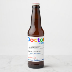 Étiquette Pour Bouteilles De Bière Funny Best Doctor Award