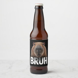 Étiquette Pour Bouteilles De Bière Funny Capybara Bruh