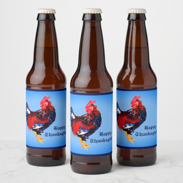 Étiquette Pour Bouteilles De Bière gallinacé mâle, coq Personnalisé (Bouteilles)