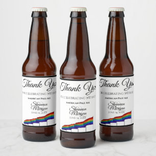 Étiquette Pour Bouteilles De Bière Gay pride Arc-en-ciel Mariage Étiquette de bouteil