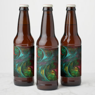 Étiquette Pour Bouteilles De Bière Genesis Nova Art Abstrait