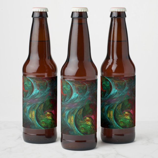 Étiquette Pour Bouteilles De Bière Genesis Nova Art Abstrait (Bouteilles)