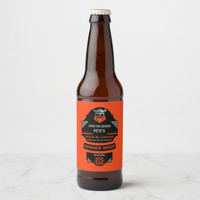Étiquette Pour Bouteilles De Bière Ginger Bière (Devant)