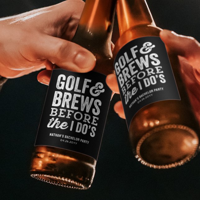 Étiquette Pour Bouteilles De Bière Golf et brasseries avant que je ne la fête de céli (Créateur téléchargé)