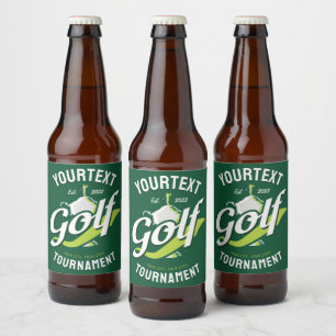 Étiquette Pour Bouteilles De Bière Golfeur Pro Trophée de Golf Tournoi de Golf