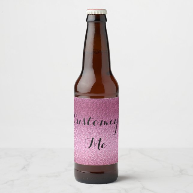 Étiquette Pour Bouteilles De Bière Gradier rose (Devant)