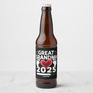 Étiquette Pour Bouteilles De Bière Grande grand-mère Chargement 2025 Faire-part de gr