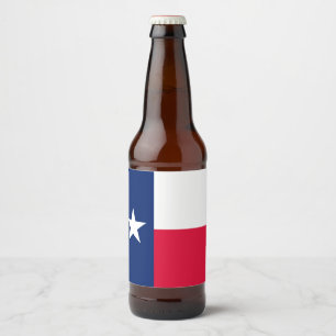 Étiquette Pour Bouteilles De Bière Graphique dynamique de drapeau d'état du Texas su