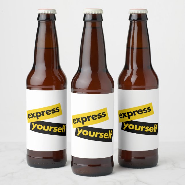 Étiquette Pour Bouteilles De Bière Graphisme moderne, vibrant et audacieux de Exprime (Bouteilles)