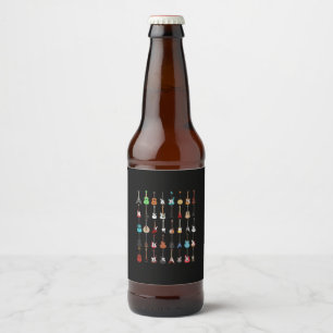 Étiquette Pour Bouteilles De Bière Guitariste Guitare instrument de musique Rock et R