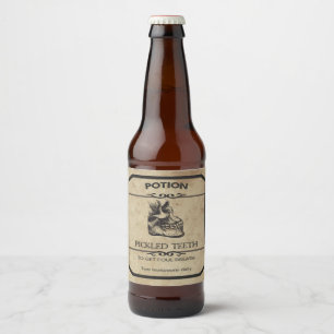 Étiquette Pour Bouteilles De Bière Halloween a mariné l'étiquette de bière