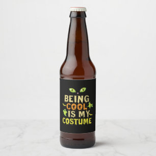 Étiquette Pour Bouteilles De Bière Halloween Être Cool Est Mon Costume Anniversaire