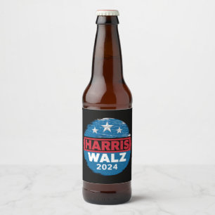 Étiquette Pour Bouteilles De Bière Harris Walz 2024 Élection Kamala Harris Tim Waltz 