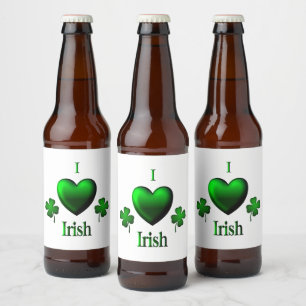 Étiquette Pour Bouteilles De Bière I Heart Irish