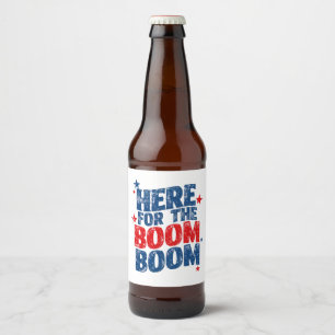 Étiquette Pour Bouteilles De Bière Ici pour The Boom 4 juillet Patriotique