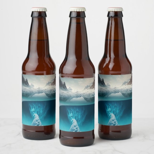 Étiquette Pour Bouteilles De Bière Icy Mountain View (Bouteilles)