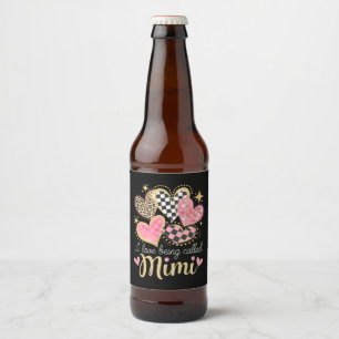 Étiquette Pour Bouteilles De Bière J'adore être appelé Mimi Grand-mère Fête des mères
