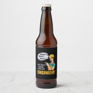 Étiquette Pour Bouteilles De Bière Je suis un ingénieur