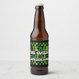 Étiquette Pour Bouteilles De Bière J'Enseigne À L'Enseignant Le Petit Leprechauns Le