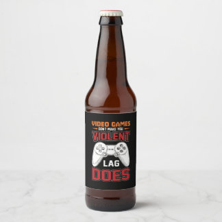 Étiquette Pour Bouteilles De Bière Jeux Vidéo Cadeau Gamer Lag fait