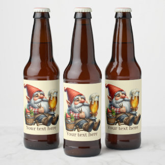 Étiquette Pour Bouteilles De Bière Jolie bière gnome ajouter du texte
