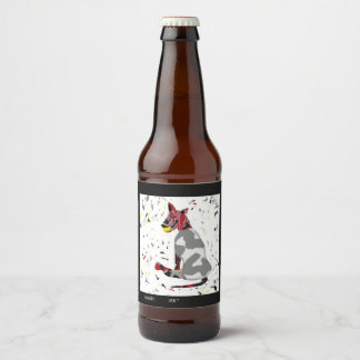 Étiquette Pour Bouteilles De Bière Jouer dur, vide
