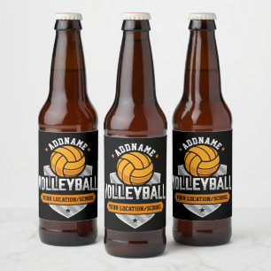 Étiquette Pour Bouteilles De Bière Joueur de l'équipe universitaire de volley-ball AJ