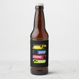 Étiquette Pour Bouteilles De Bière Joueur de volley-ball | Dur Rapide Fort